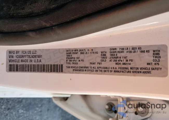 1C6SRFFT8LN397491: 55982305