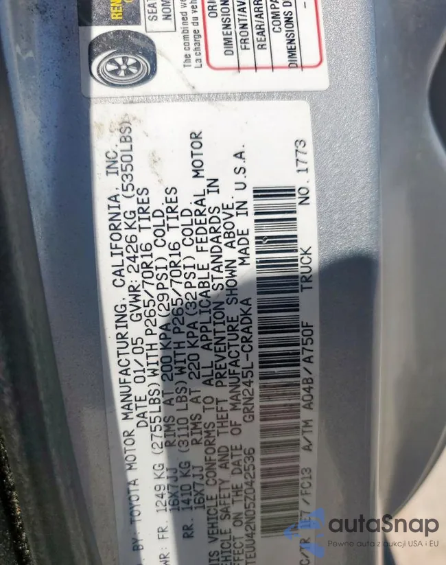 5TEUU42N05Z042536: 56989055