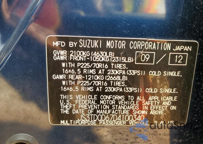 JS3TD0D67D4100340: 58394815