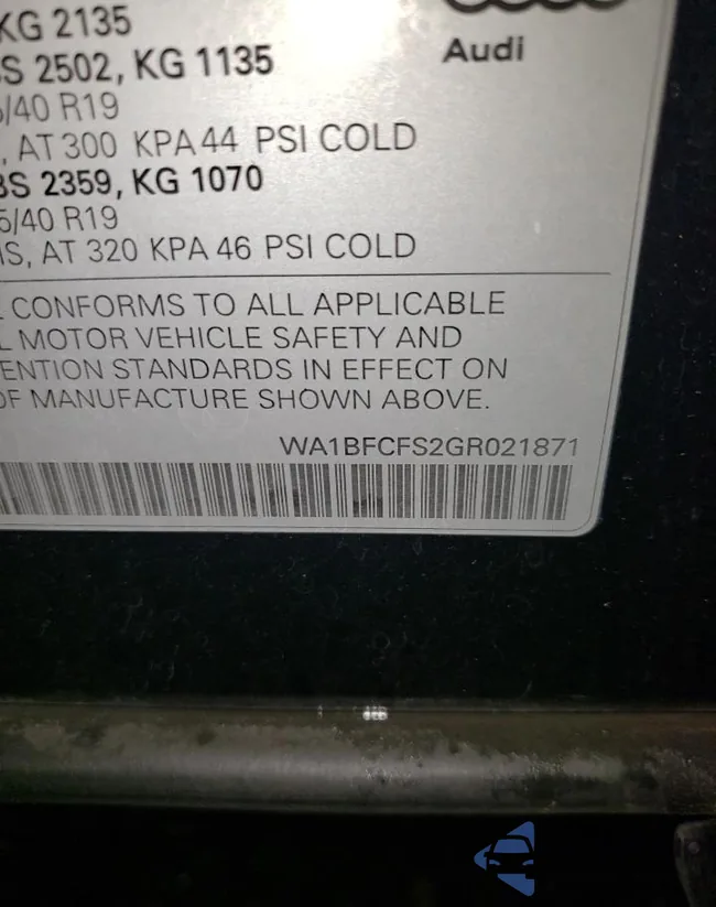 WA1BFCFS2GR021871: 56074205