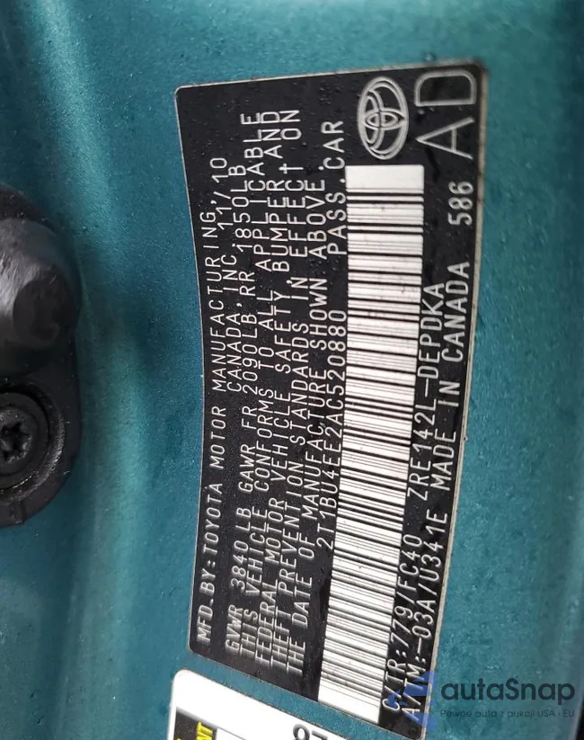 2T1BU4EE2AC520880: 56724925