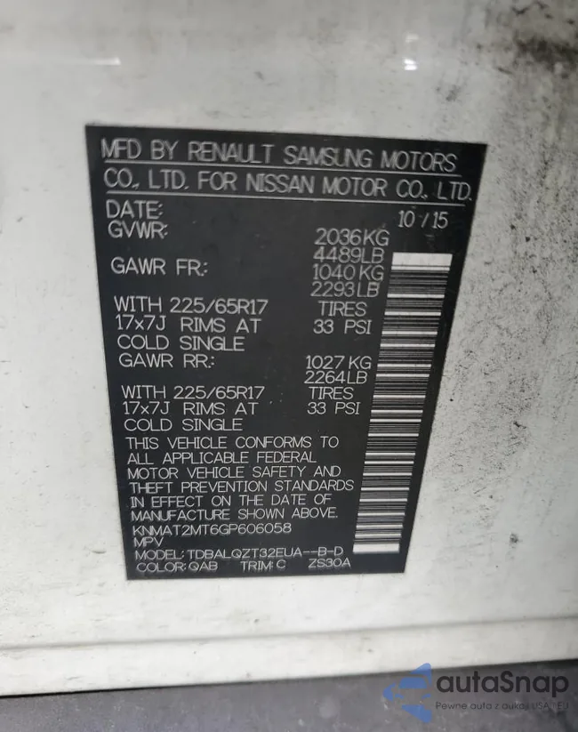 KNMAT2MT6GP606058: 58214745