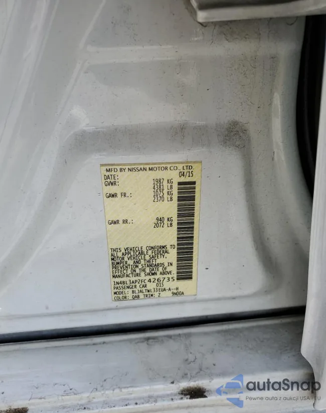 1N4BL3AP2FC426735: 56992655