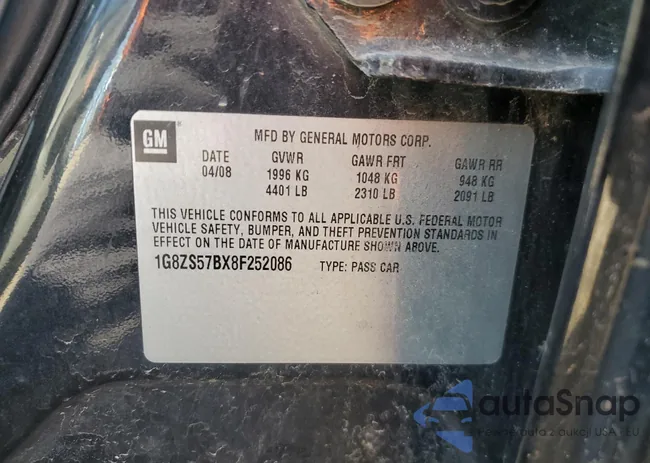 1G8ZS57BX8F252086: 58434975