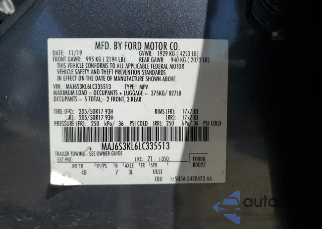 MAJ6S3KL6LC335513: 59078714