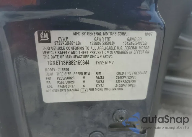 1GNET13H882159344: 60040504