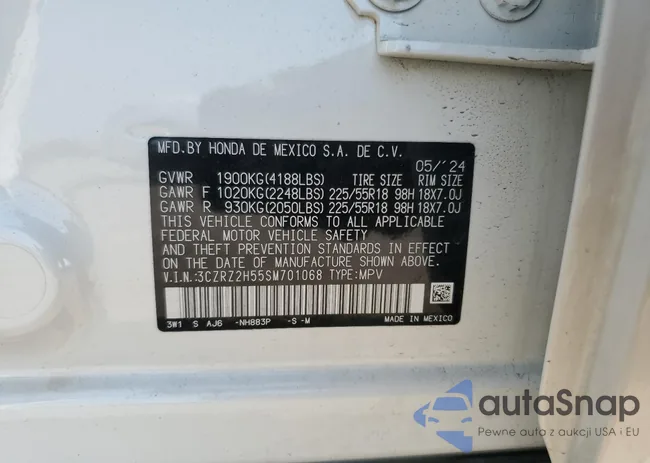 3CZRZ2H55SM701068: 60347155