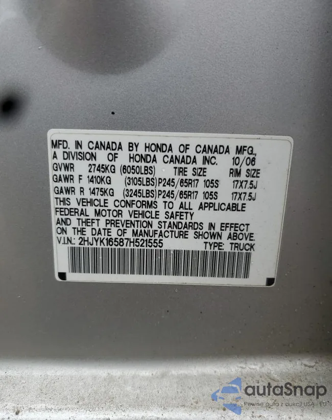 2HJYK16587H521555: 59508065