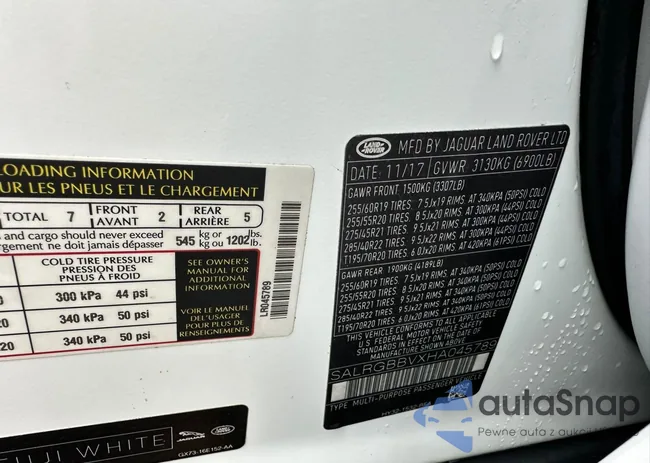 SALRGBBVXHA045789: 61727255