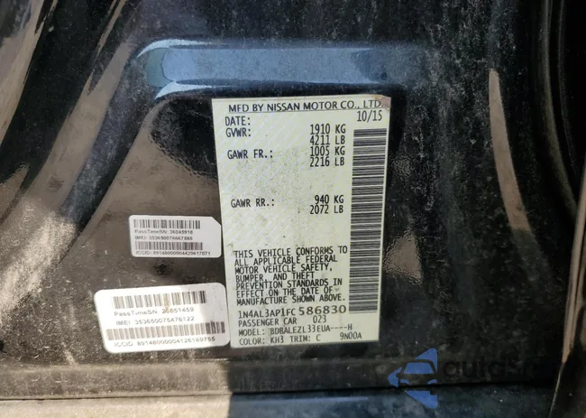 1N4AL3AP1FC586830: 60928155