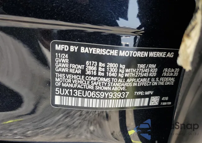 5UX13EU06S9Y93937: 58297735