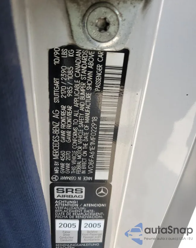 WDBFA61E1MF022918: 59778685