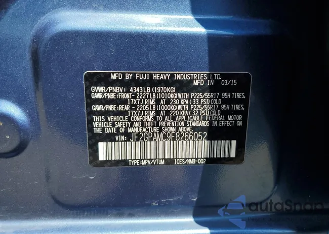 JF2GPAMC9F8266052: 62340755