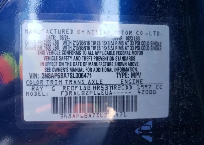 3N8AP6BA7SL306471: 59732575