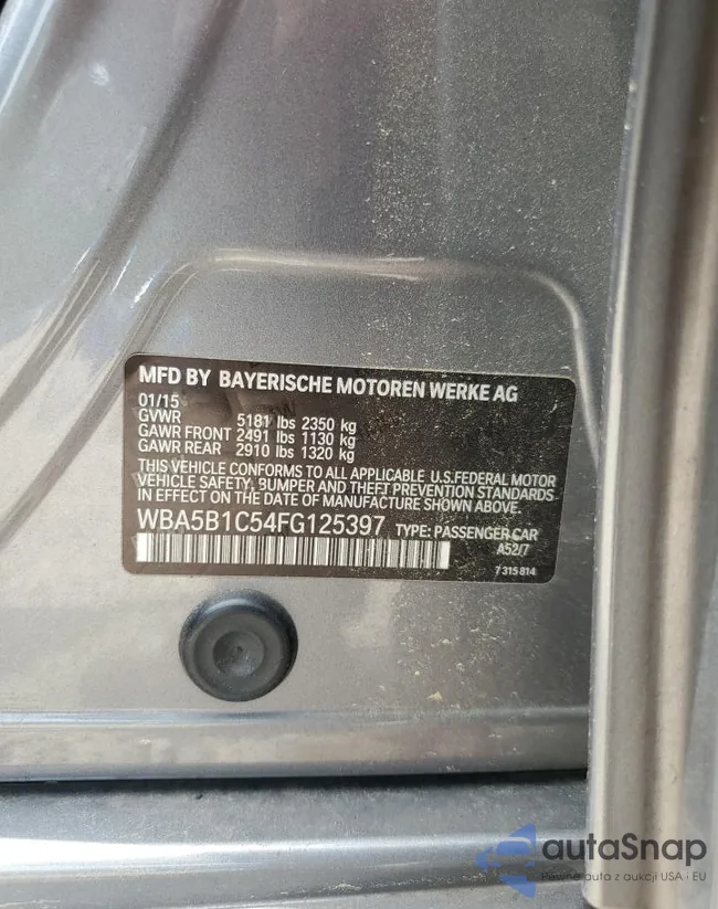 WBA5B1C54FG125397: 59710735