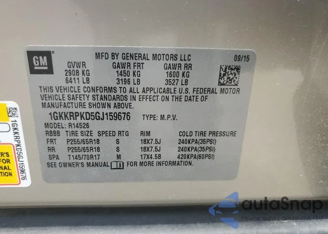 1GKKRPKD5GJ159676: 60730945