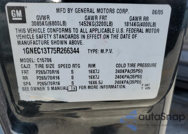 1GNEC13T75R266344: 62756385