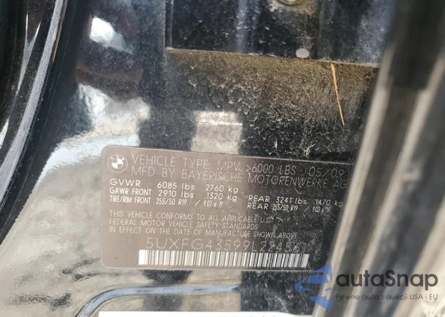 5UXFG43599L224561: 59150955