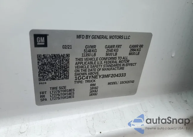 1GC4YNEY3MF204333: 58753725