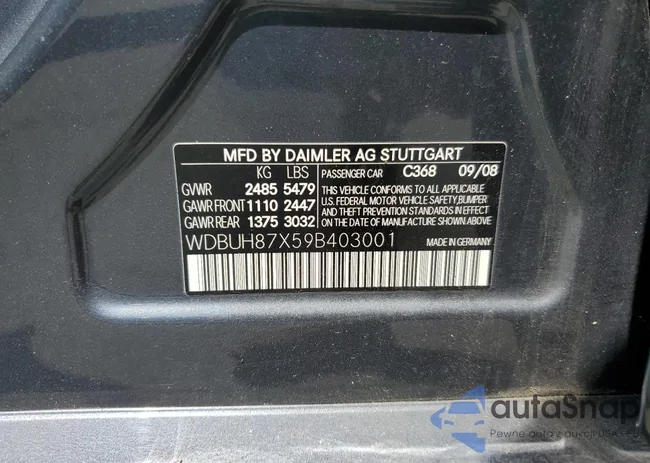 WDBUH87X59B403001: 58513295