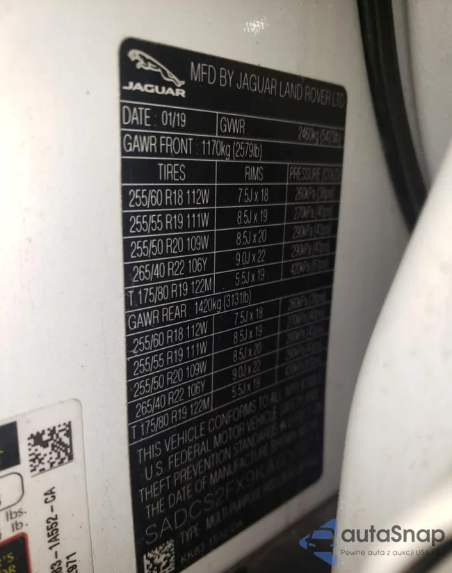 SADCS2FX9KA602971: 59346405