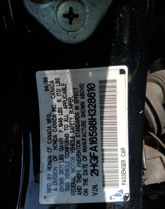 2HGFA16598H328610: 59426675