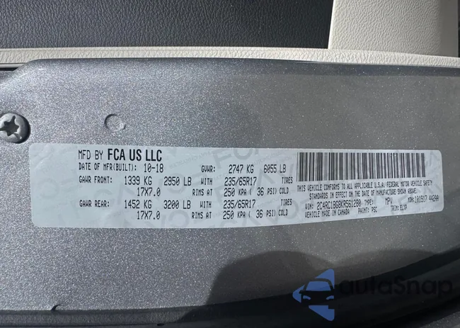 2C4RC1BG8KR561280: 62908365