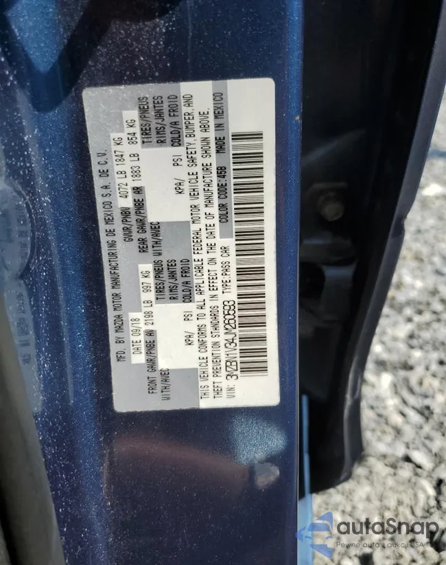 3MZBN1V34JM260593: 60891005