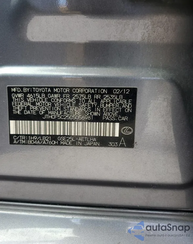 JTHCF5C25C5056981: 59938865