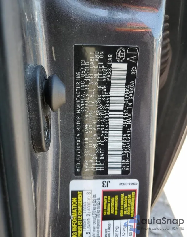 2T1BU4EE0DC086415: 59084805