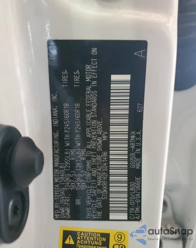 5TDKKRFH2FS041496: 60177125