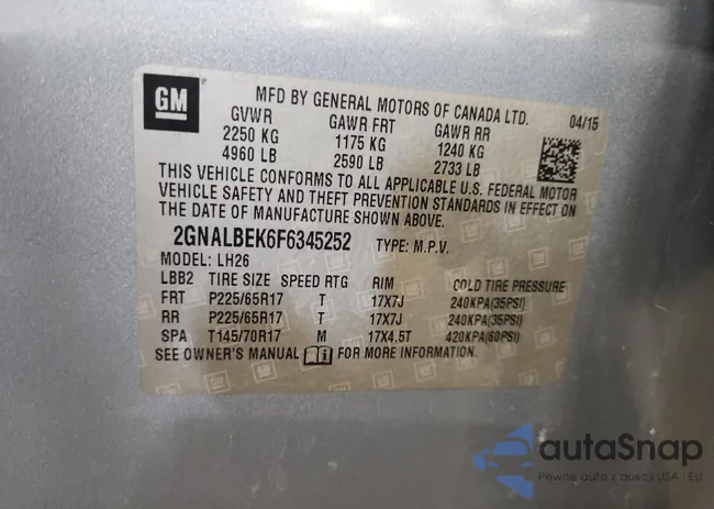 2GNALBEK6F6345252: 59046755