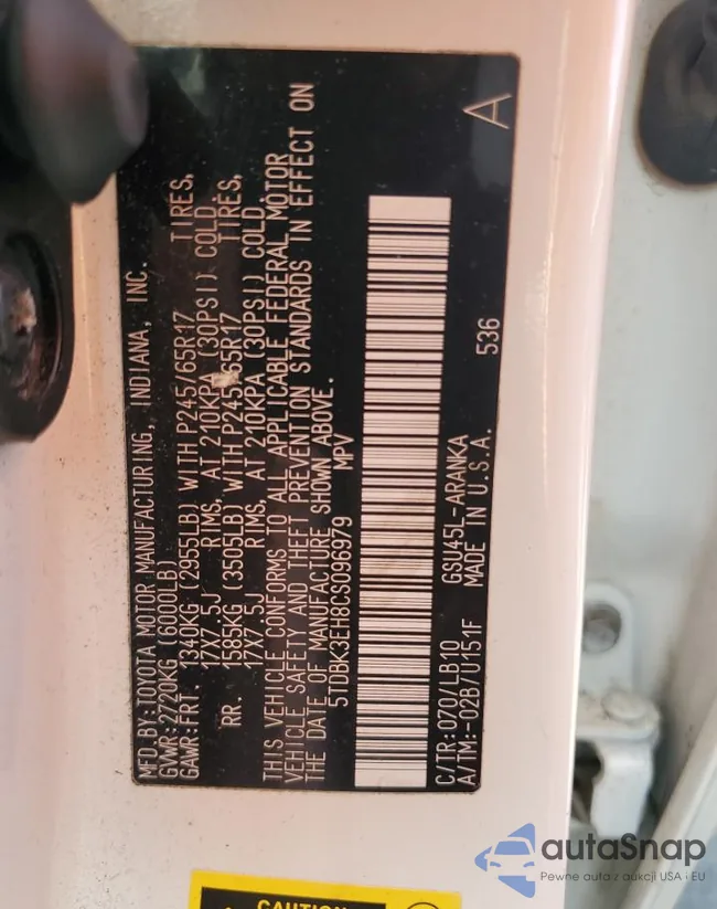 5TDBK3EH8CS096979: 60802085