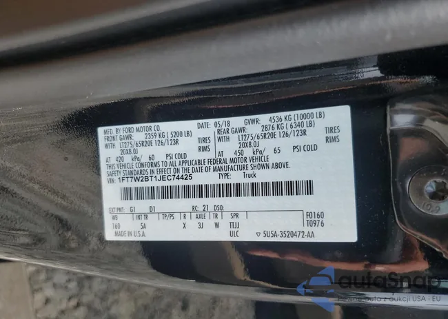 1FT7W2BT1JEC74425: 62375845