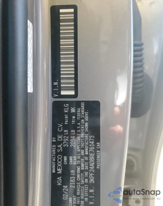 3KPF24AD8RE761473: 62072735