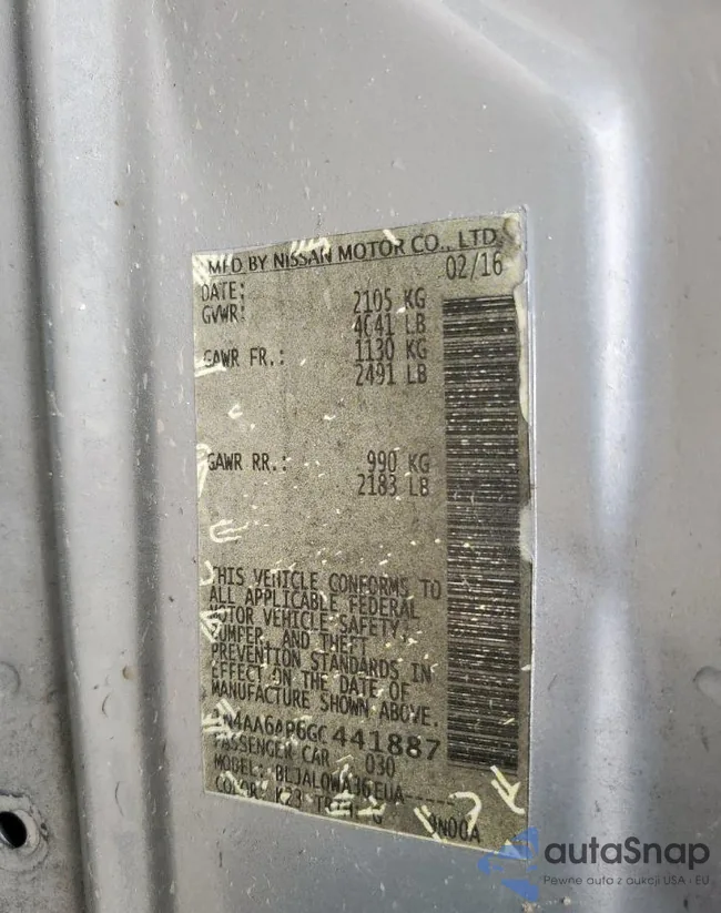 1N4AA6AP6GC441887: 60603685