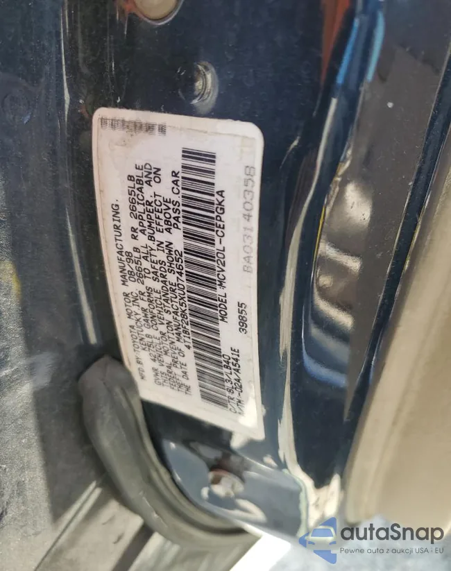 4T1BF28K5XU074652: 60048585