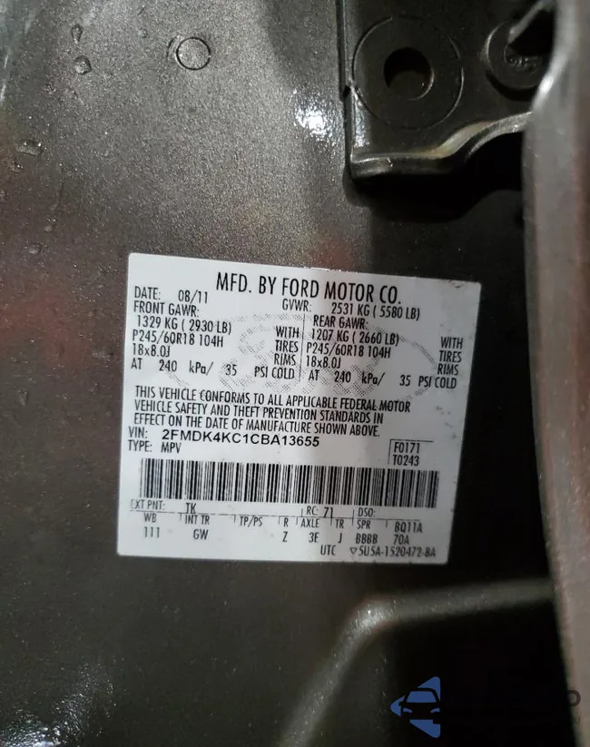 2FMDK4KC1CBA13655: 59369455