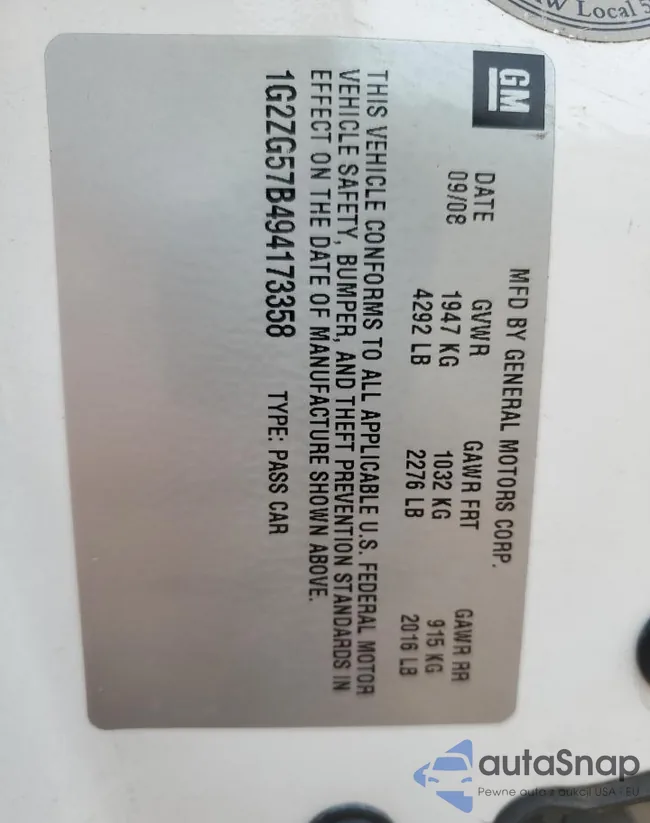 1G2ZG57B494173358: 60545245