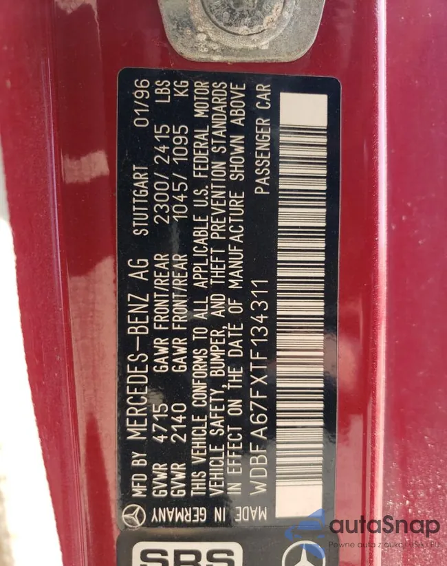 WDBFA67FXTF134311: 60843165