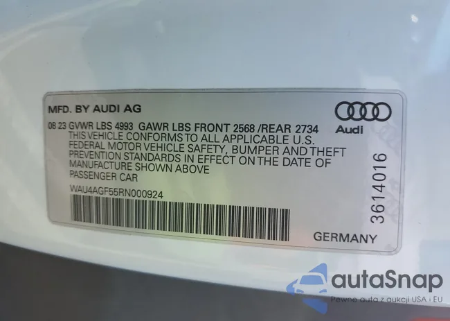 WAU4AGF55RN000924: 60427455