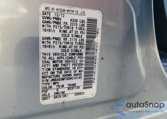 JN8AS5MTXDW019145: 59233795