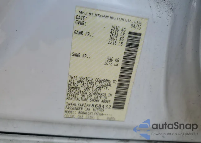 1N4AL3AP2FN868432: 60018385