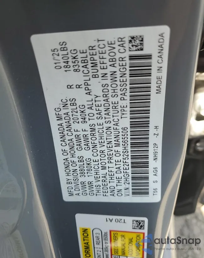 2HGFE2F52SH565506: 60749185