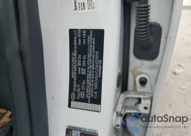 5NPLM4AG2NH059999: 62094305