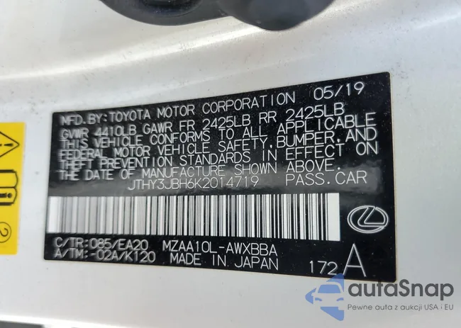 JTHY3JBH6K2014719: 59621285