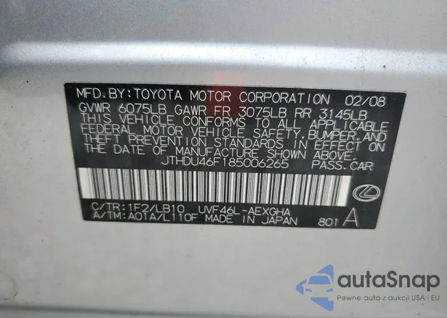 JTHDU46F185006265: 59083935