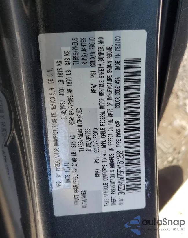 3MZBM1W75FM161258: 60894065