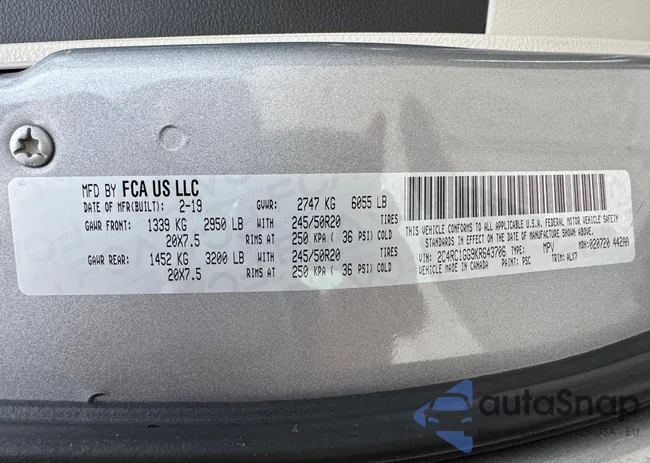 2C4RC1GG9KR643706: 63234145