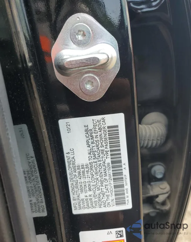 1HGCV1F12MA119299: 59403675